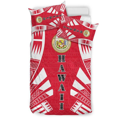 Hawaii Duvet Cover Set - Polynesian Tattoo Flag