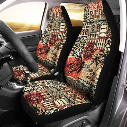 Hawaii Car Seat Cover - Hawaiian Style Tribal Fabric Patchwork
