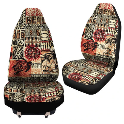 Hawaii Car Seat Cover - Hawaiian Style Tribal Fabric Patchwork