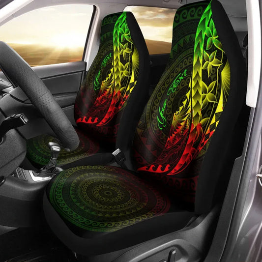 Hawaii Car Seat Covers - Custom Personalised Polynesian Pattern Style Reggae Color