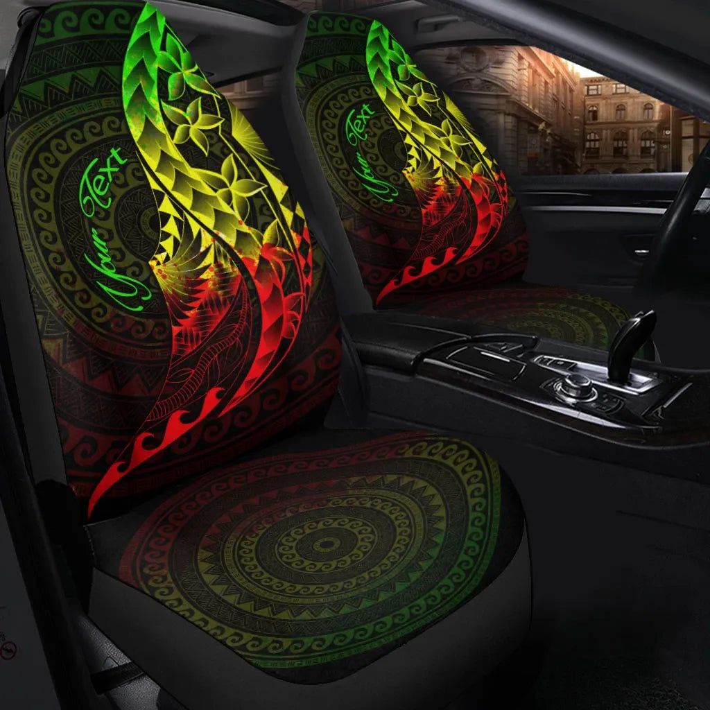 Hawaii Car Seat Covers - Custom Personalised Polynesian Pattern Style Reggae Color