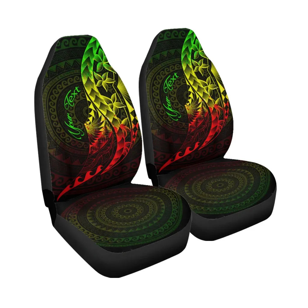 Hawaii Car Seat Covers - Custom Personalised Polynesian Pattern Style Reggae Color