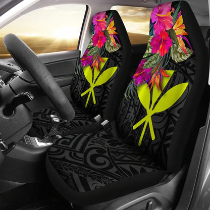 Hawaii Car Seat Covers - Hibiscus Polynesian Pattern