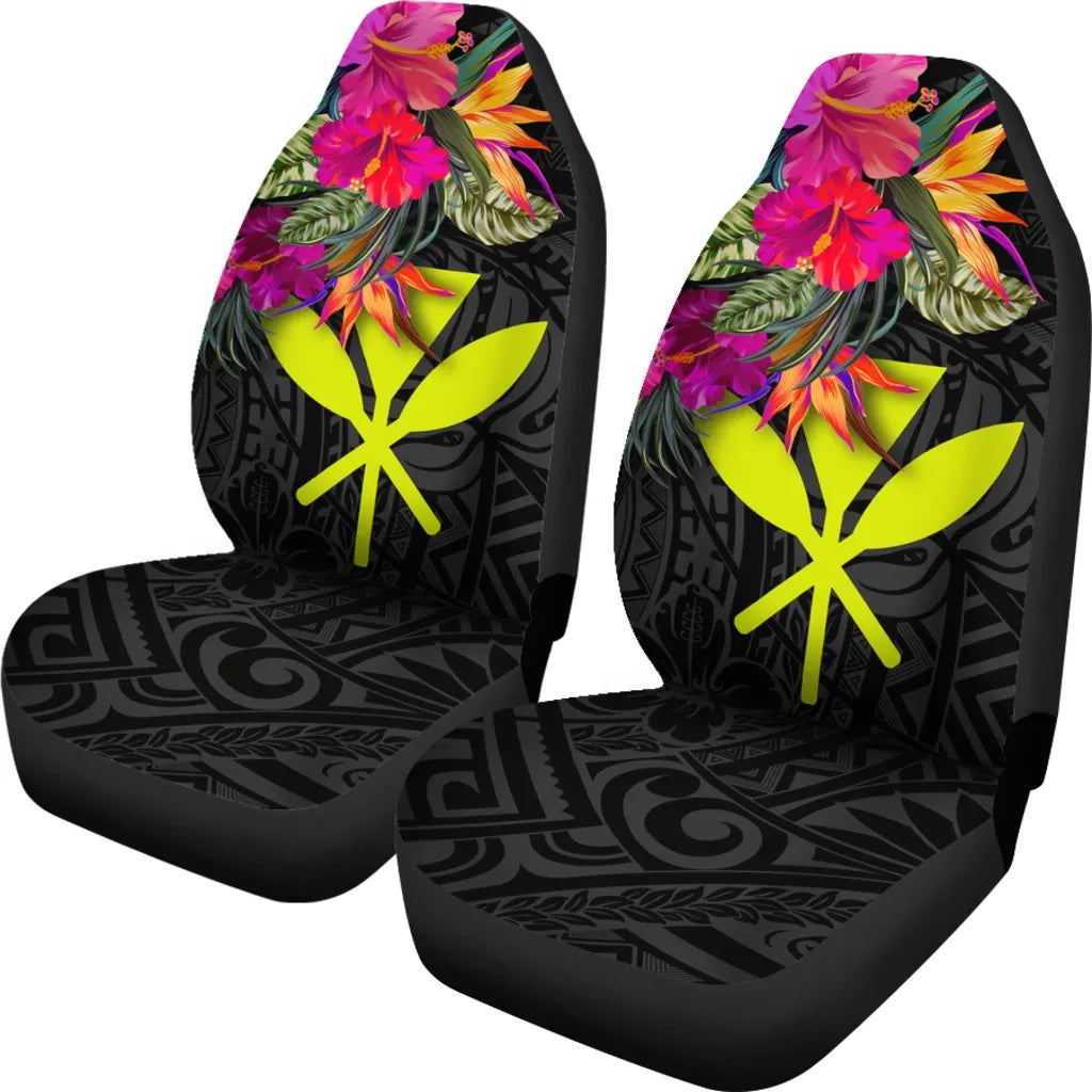 Hawaii Car Seat Covers - Hibiscus Polynesian Pattern