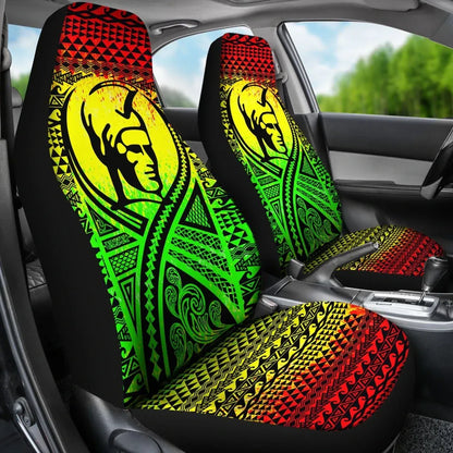 Hawaii Car Seat Covers - Polynesian King Tattoo Reggae