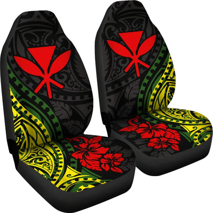 Hawaii Car Seat Covers - Kanaka Maoli Hibiscus Polynesian Pattern