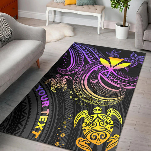 Hawaii Custom Personalised Area Rug - Pink Turtle