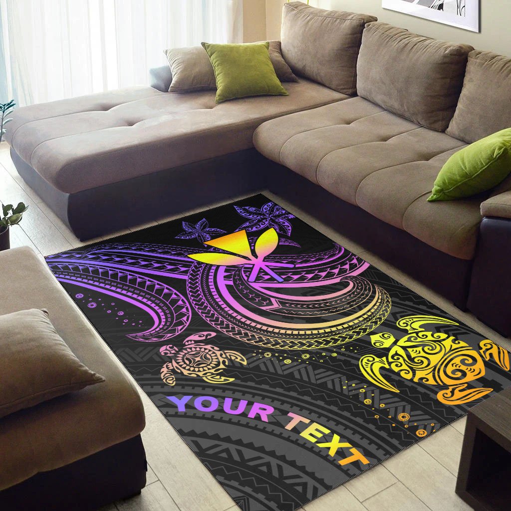 Hawaii Custom Personalised Area Rug - Pink Turtle