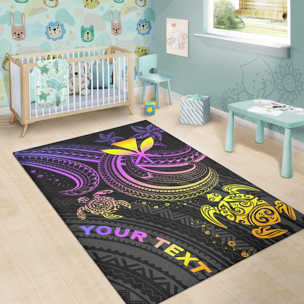 Hawaii Custom Personalised Area Rug - Pink Turtle