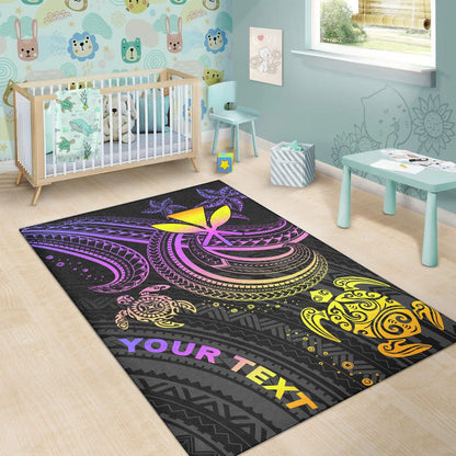 Hawaii Custom Personalised Area Rug - Pink Turtle
