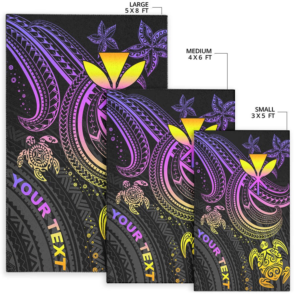 Hawaii Custom Personalised Area Rug - Pink Turtle