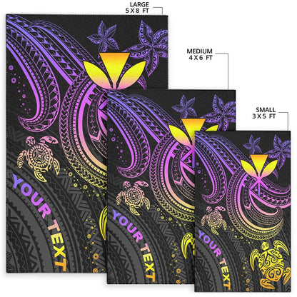 Hawaii Custom Personalised Area Rug - Pink Turtle