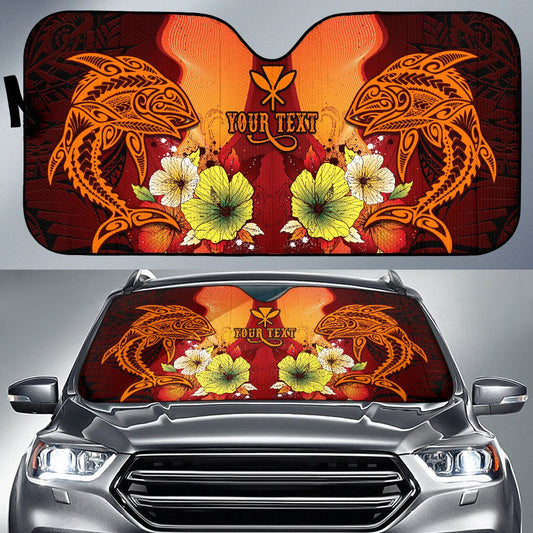 Hawaii Custom Personalised Auto Sun Shades - Tribal Tuna Fish