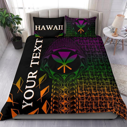 Hawaii Custom Personalised Bedding Set - Kanaka Maoli Rocket Style