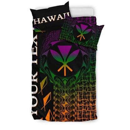 Hawaii Custom Personalised Bedding Set - Kanaka Maoli Rocket Style