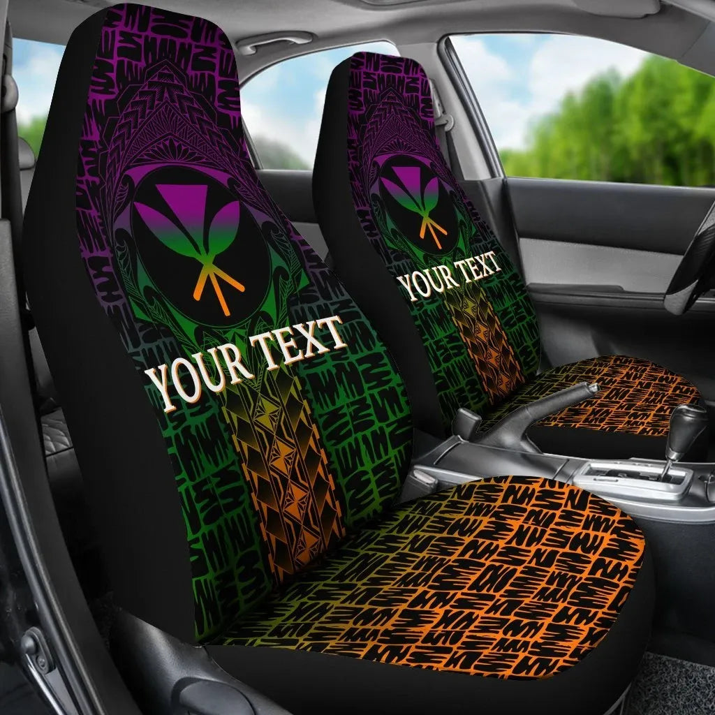 Hawaii Custom Personalised Car Seat Covers - Kanaka Maoli Rocket Style28