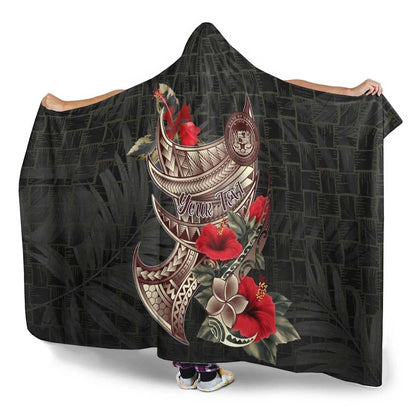 Hawaii Custom Personalised Hooded Blanket - Polynesian Tribal Vintage Style