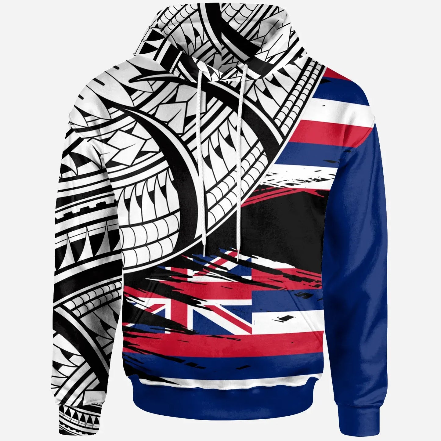 Hawaii - Custom Personalised Hoodie - Hawaii Flag Style With Claw Pattern