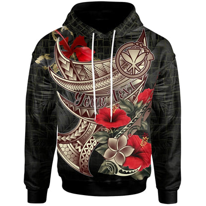 Hawaii Custom Personalised Hoodie - Kanaka Maoli Polynesian Tribal Tattoo