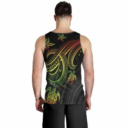 Hawaii Custom Personalised Men Tank Top- Reggae Turtle