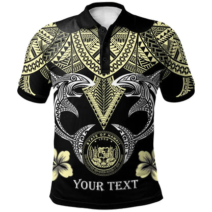 Hawaii Custom Personalised  Polo Shirt - Pacific Maori Pattern Sharks