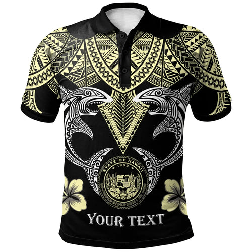 Hawaii Custom Personalised  Polo Shirt - Pacific Maori Pattern Sharks