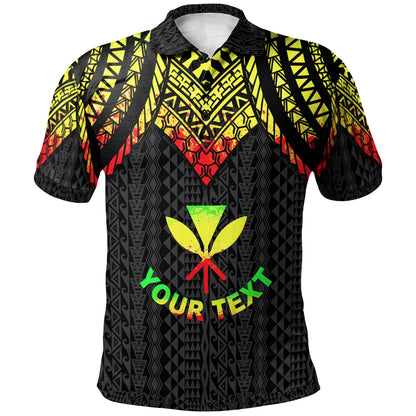 Hawaii Custom Personalised Polo Shirt - Polynesian Armor Style Reagge