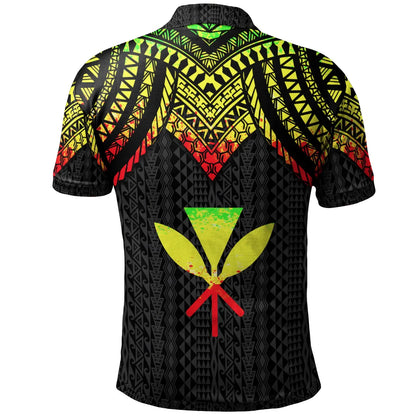 Hawaii Custom Personalised Polo Shirt - Polynesian Armor Style Reagge