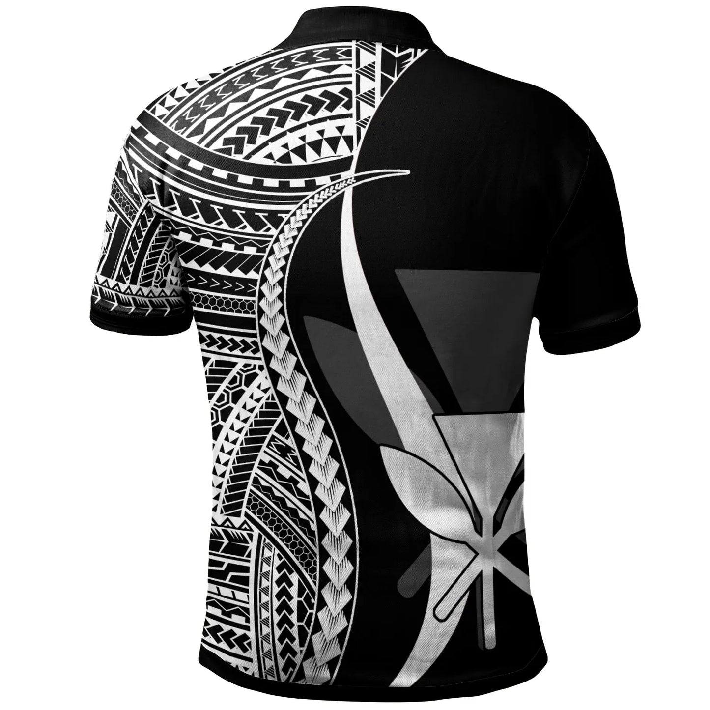 Hawaii Custom Personalised Polo Shirt White - Polynesian Tentacle Tribal Pattern