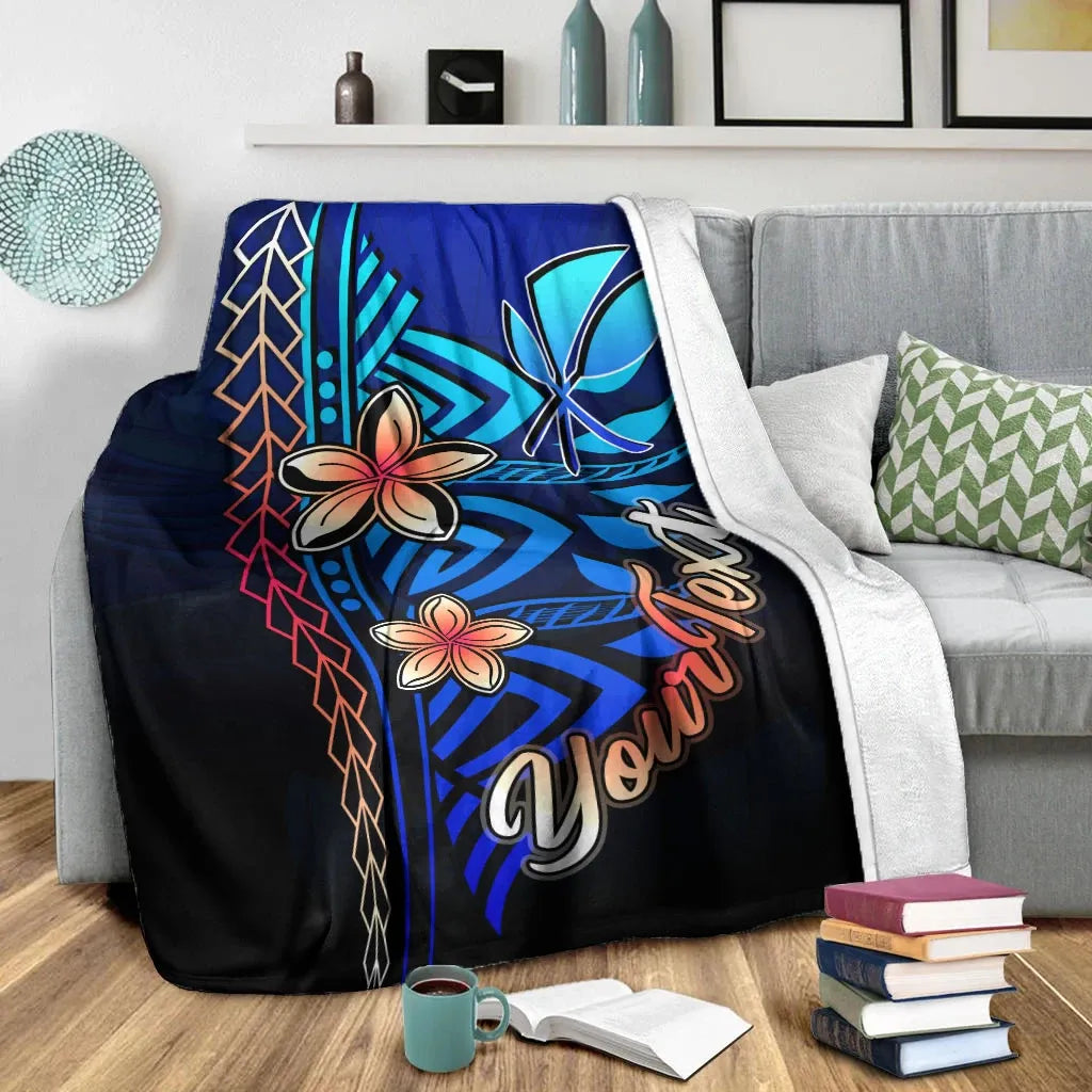 Hawaii Custom Personalised Premium Blanket - Vintage Tribal Mountain