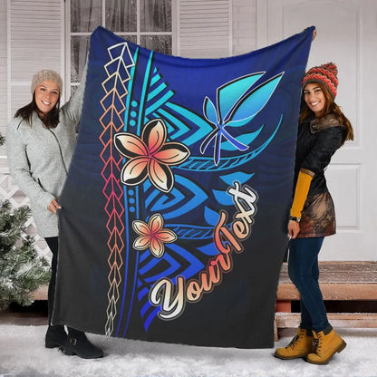 Hawaii Custom Personalised Premium Blanket - Vintage Tribal Mountain