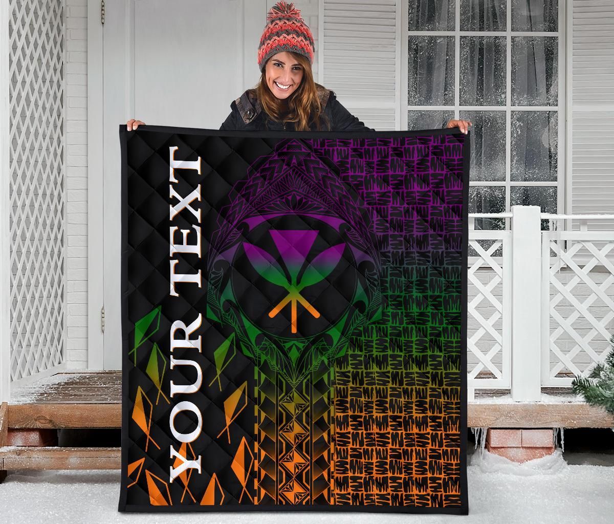 Hawaii Custom Personalised Premium Quilt - Kanaka Maoli Rocket Style