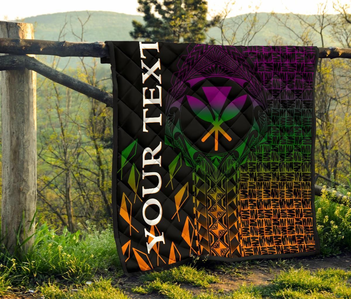 Hawaii Custom Personalised Premium Quilt - Kanaka Maoli Rocket Style