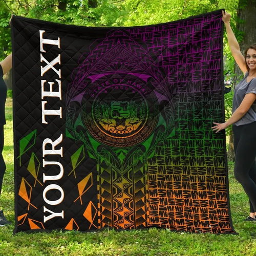 Hawaii Custom Personalised Premium Quilt -  Hawaii Seal Rocket Style