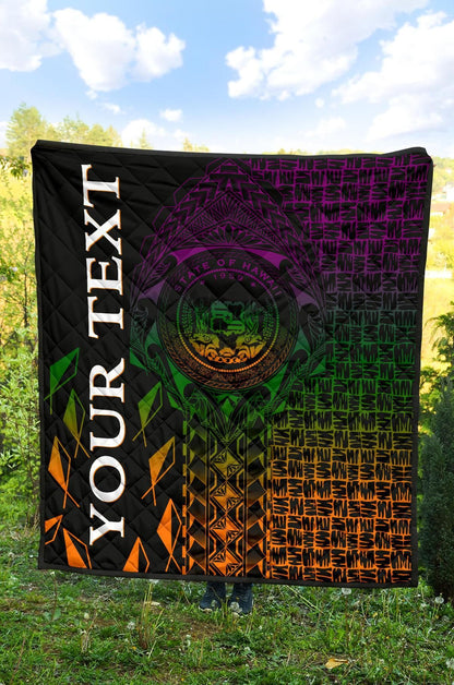 Hawaii Custom Personalised Premium Quilt -  Hawaii Seal Rocket Style