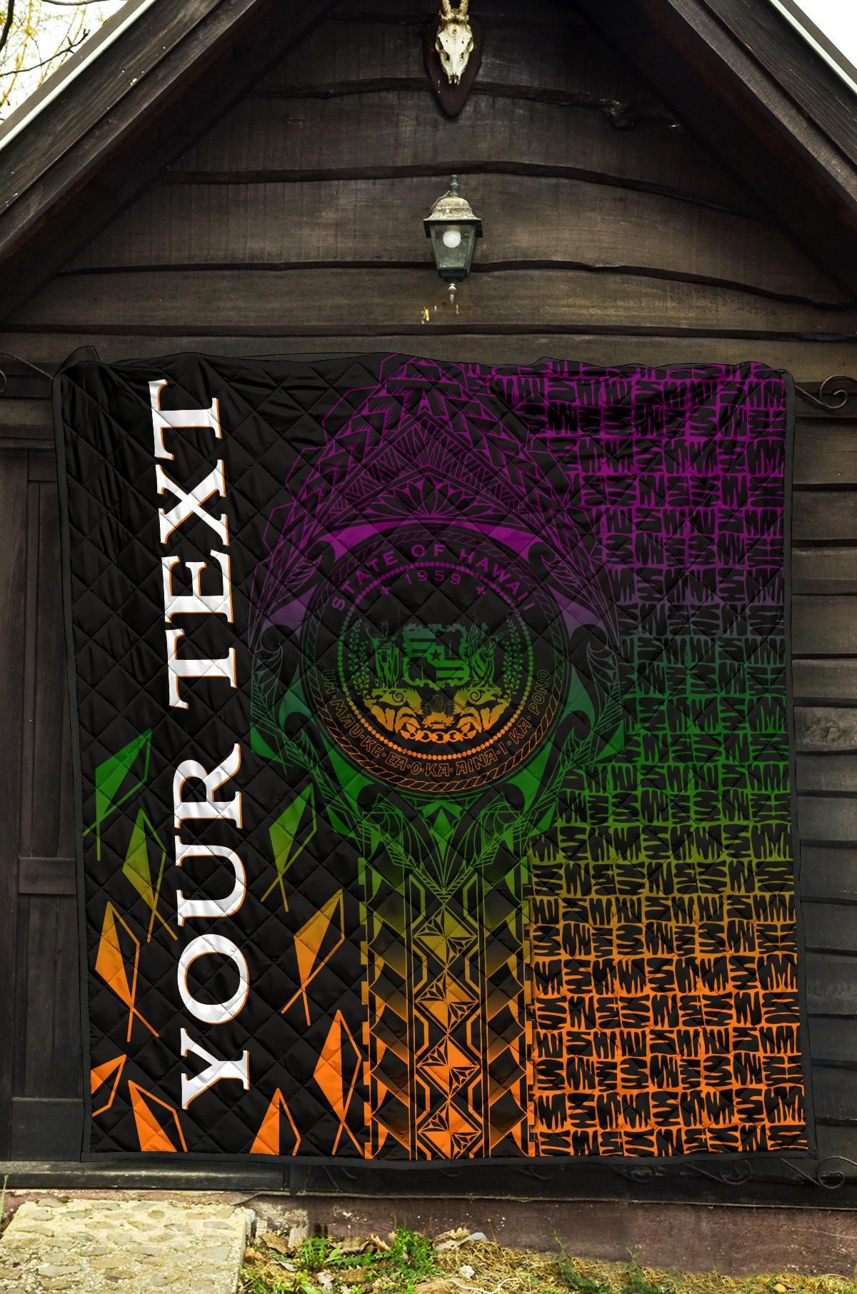 Hawaii Custom Personalised Premium Quilt -  Hawaii Seal Rocket Style