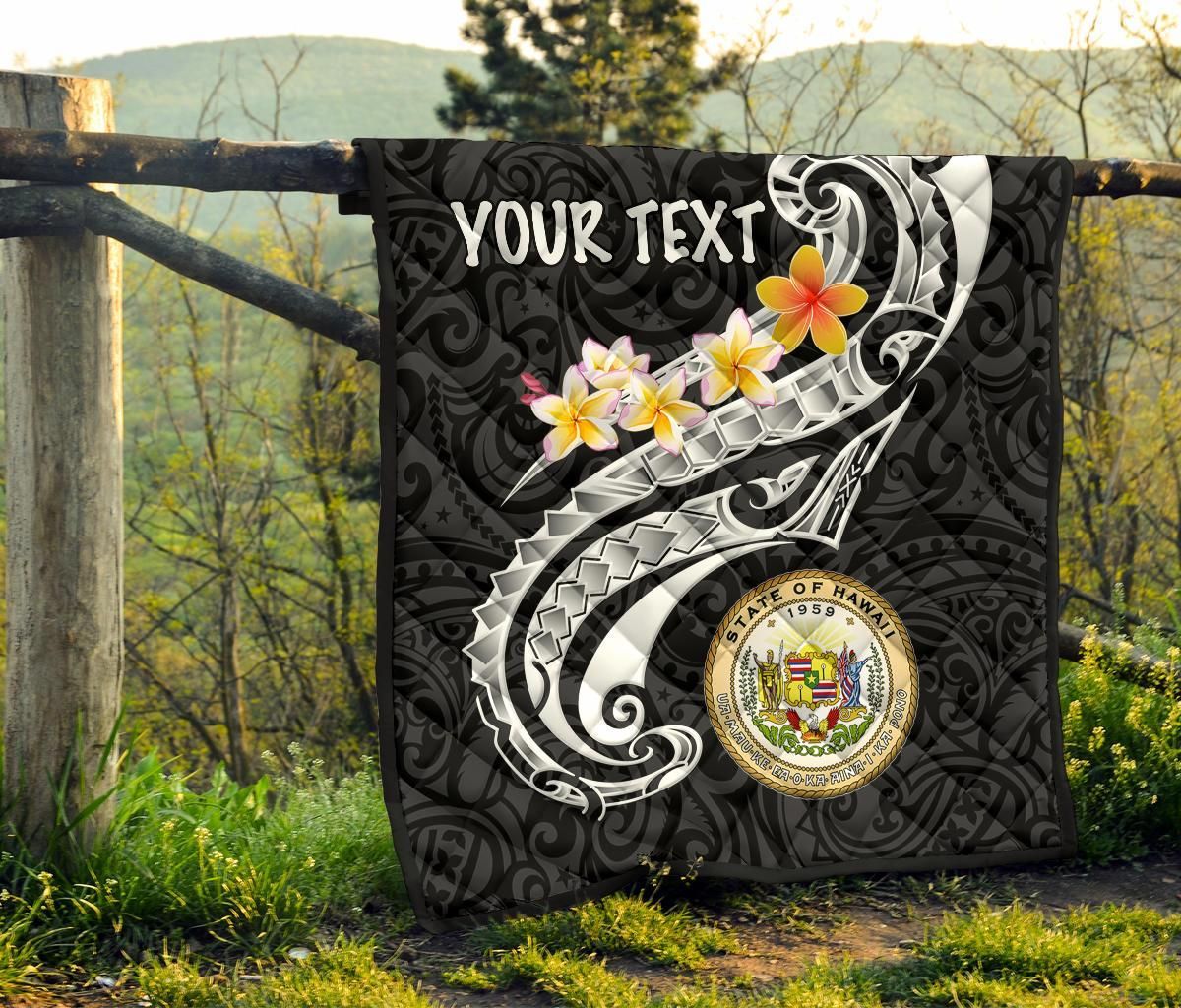 Hawaii Custom Personalised Premium Quilt - Seal Polynesian Patterns Plumeria