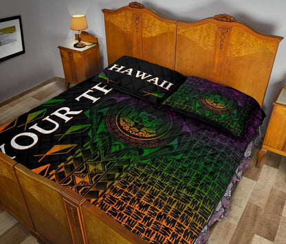 Hawaii Custom Personalised Quilt Bed Set - Hawaii Seal Rocket Style