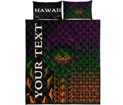 Hawaii Custom Personalised Quilt Bed Set - Hawaii Seal Rocket Style