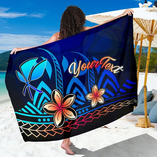 Hawaii Custom Personalised Sarong - Vintage Tribal Mountain