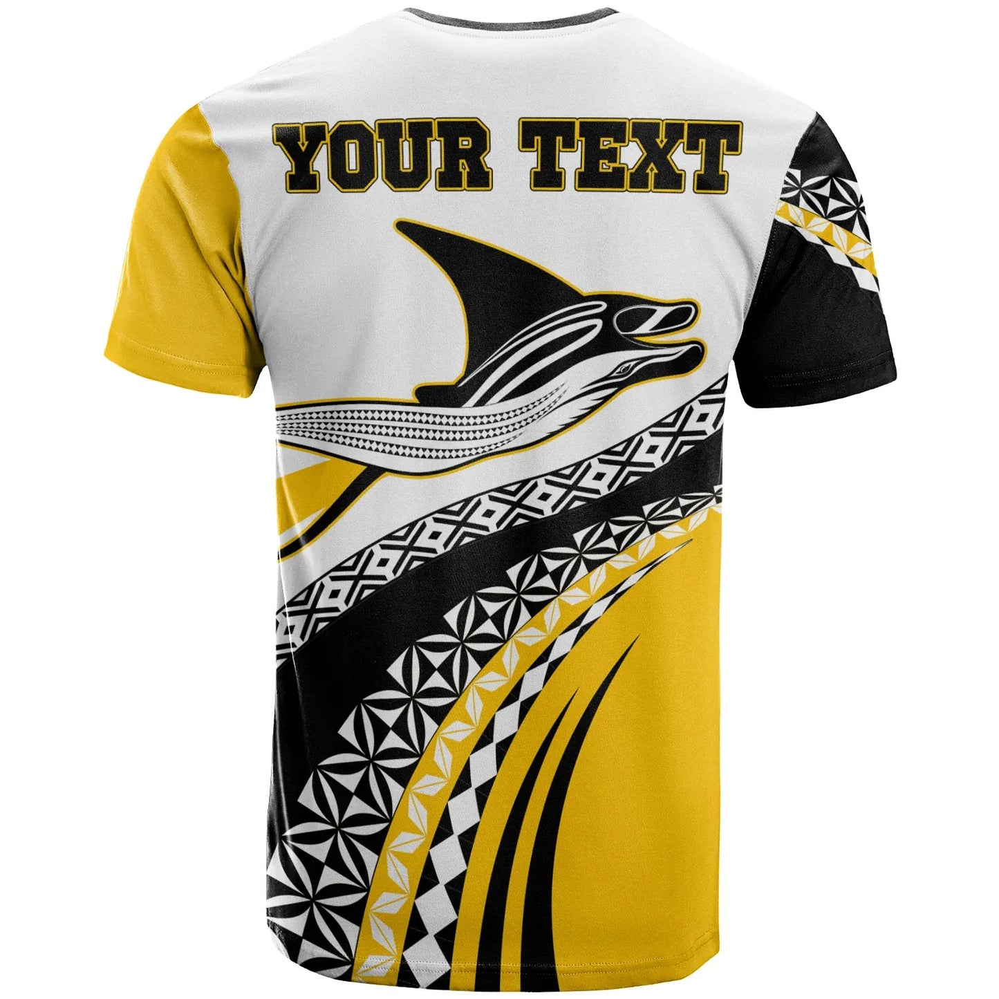 Hawaii Custom Personalised T-Shirt - Gold Flowing Manta Ray