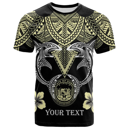 Hawaii Custom Personalised T-Shirt - Pacific Maori Pattern Sharks