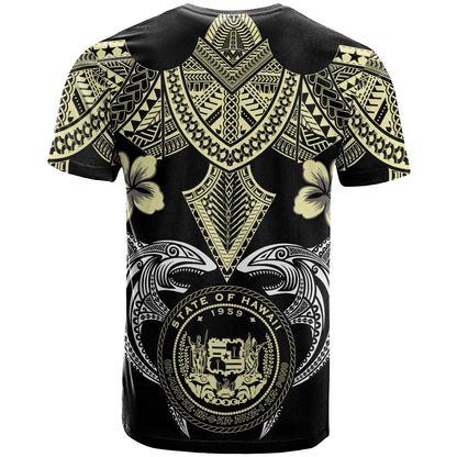 Hawaii Custom Personalised T-Shirt - Pacific Maori Pattern Sharks