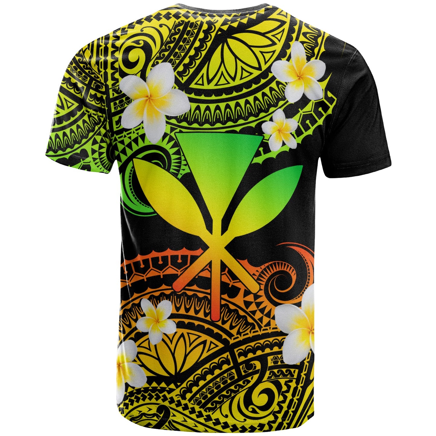Hawaii Custom Personalised T-Shirt - Plumeria Polynesian Vibe Reggae
