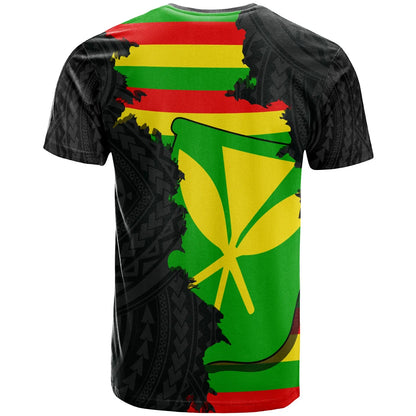 Hawaii Custom Personalised T-shirt - Wrap Flag and Polynesian Paterns
