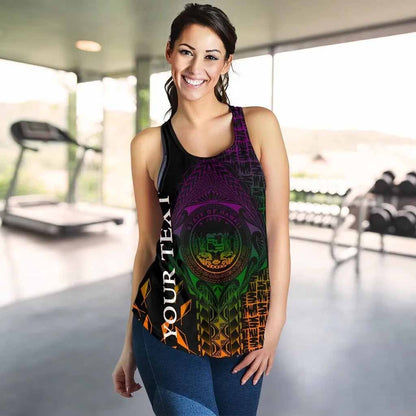 Hawaii Custom Personalised Women Racerback Tank - Hawaii Seal Rocket Style