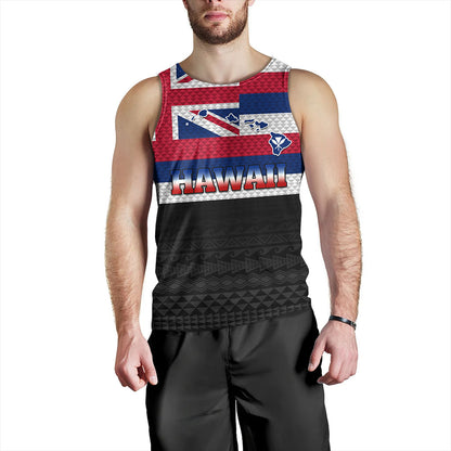 Hawaii Tank Top Flag And Map Kakau Pattern