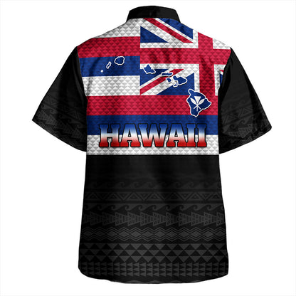 Hawaii Hawaiian Shirt Flag And Map Kakau Pattern