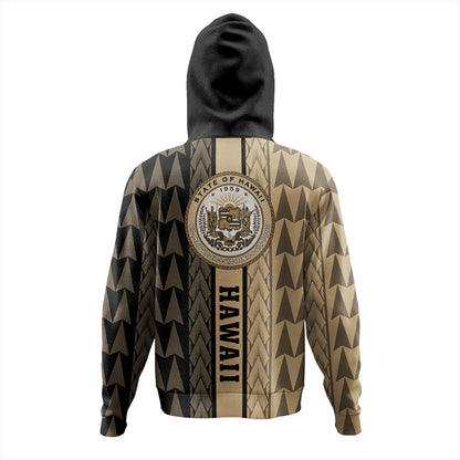 Hawaii Hoodie Polynesian Tribal Half Style