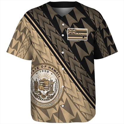 Hawaii Baseball Shirt Polynesian Tribal Half Style